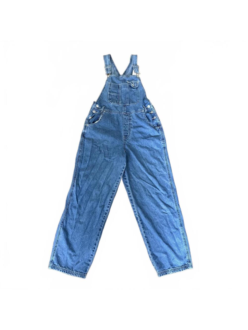 Vintage 90s Arizona Jean Co. Denim Bib Overalls | Size Large | 100% Cotton